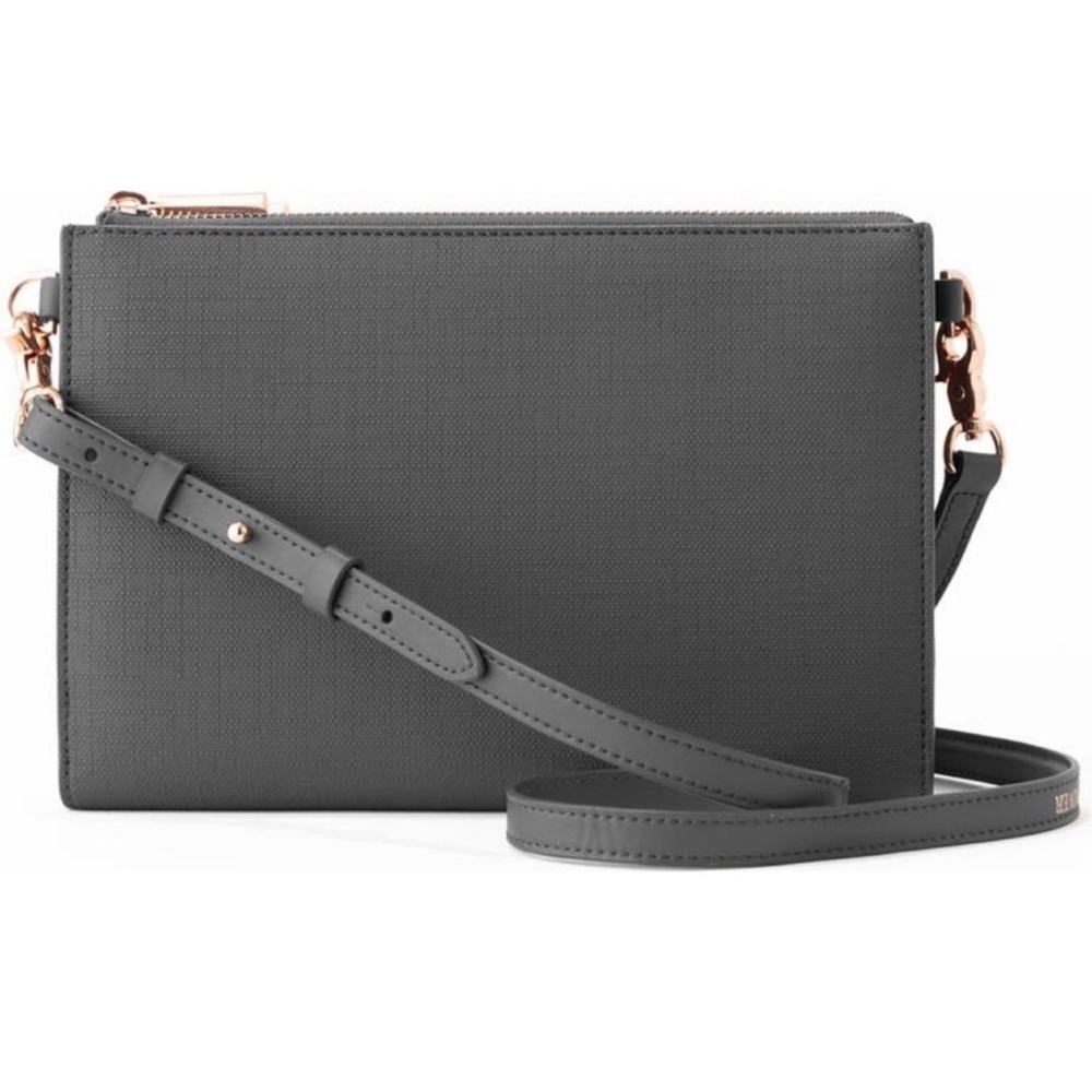 Dagne Dover Essentials Coated Canvas Clutch Wallet in Graphite